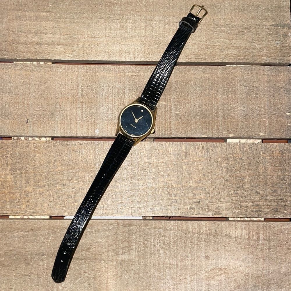 Speidel Black Watch Leather Watch Band 7/16L